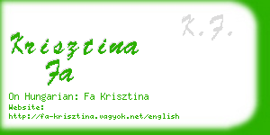 krisztina fa business card